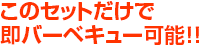 このセットだけで即バーベキュー可能!!