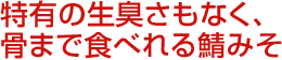 特有の生臭さもなく、骨まで食べれる鯖みそ